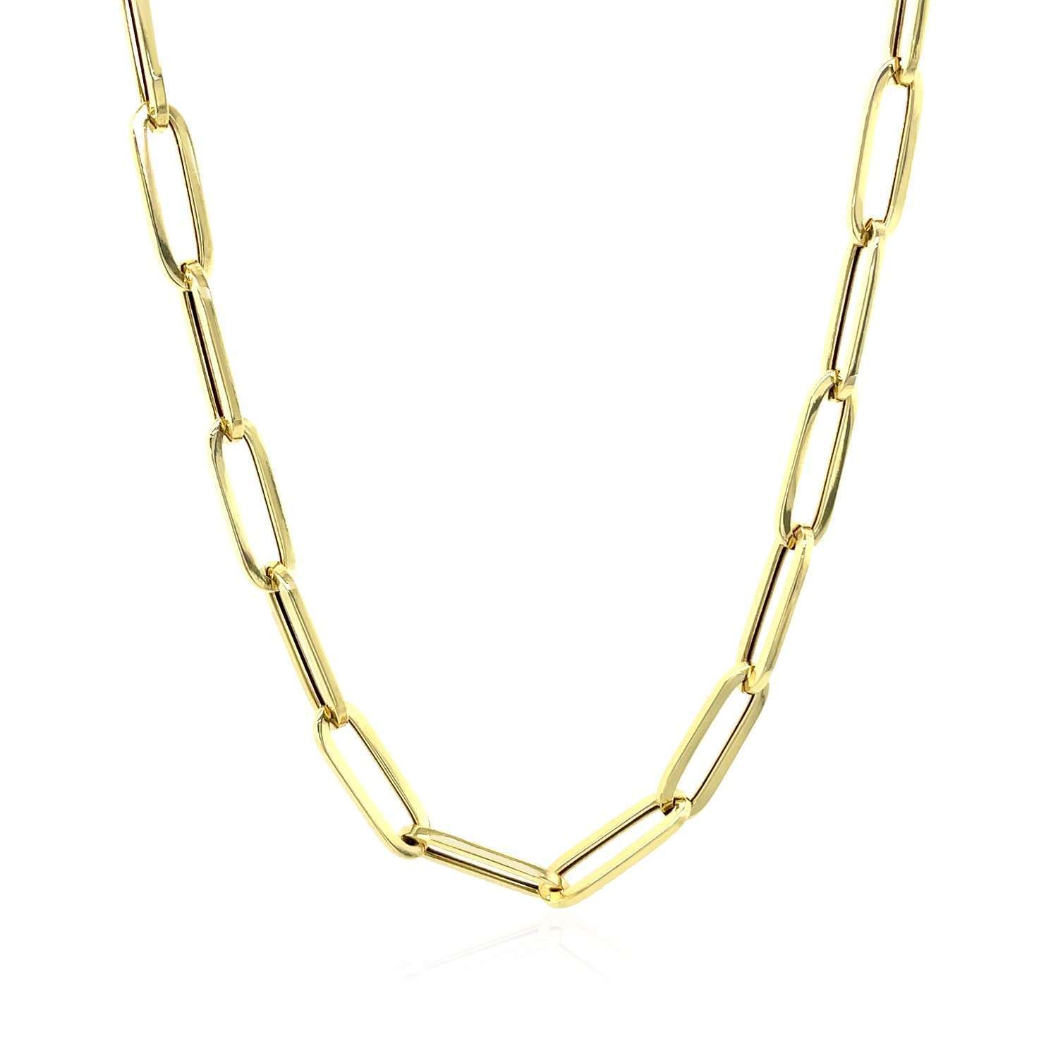 10K Yellow Gold Lite Paperclip Chain (4.20 mm) - Image 2