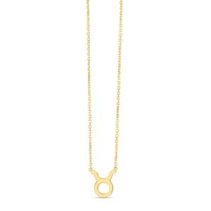 14K Yellow Gold Taurus Necklace