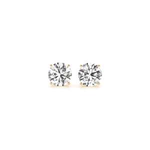1 1/2 cttw Certified IGI Lab Grown Round Diamond Earrings 14k Yellow Gold(G/VS2)