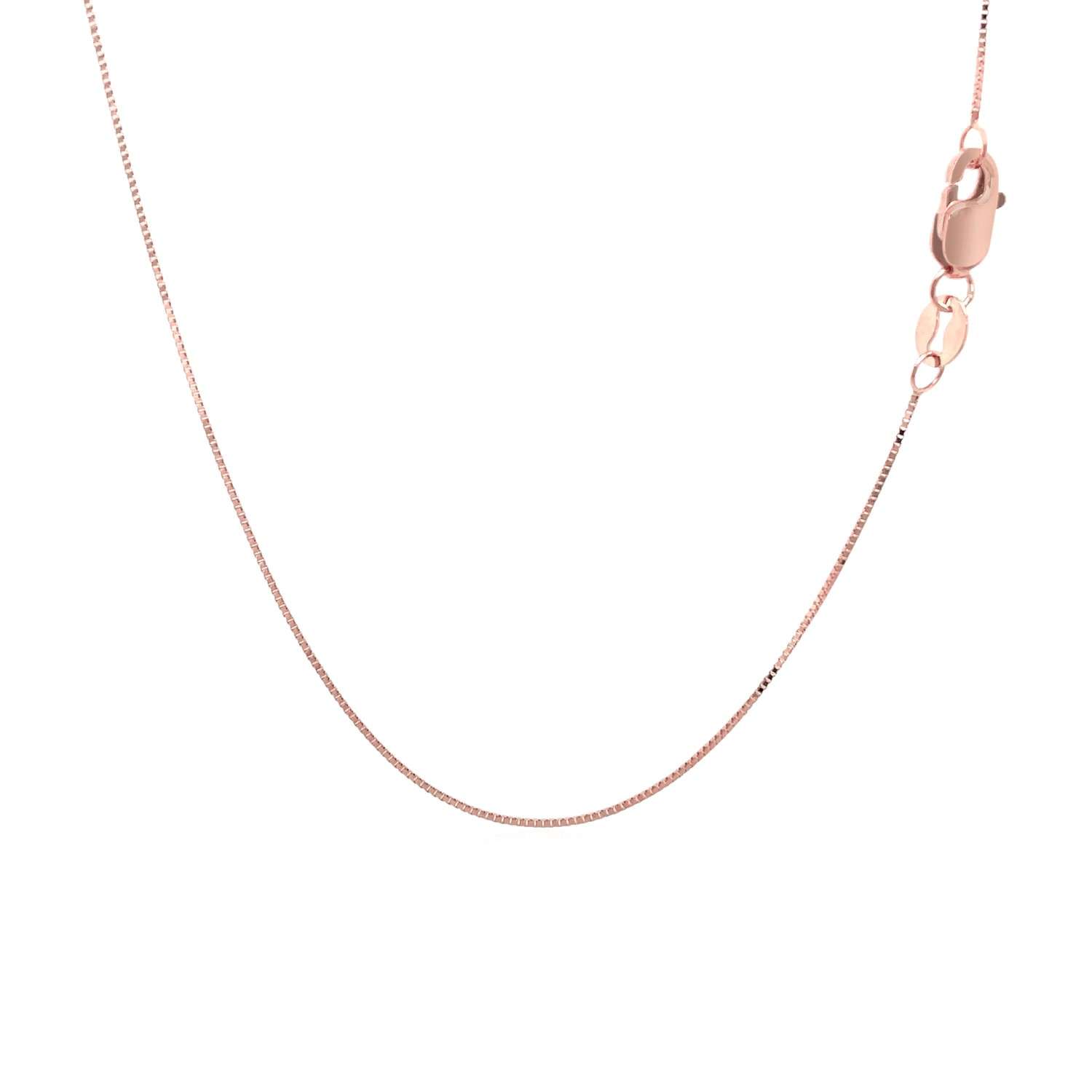 14k Rose Gold Classic Box Chain (0.45 mm) - Image 3