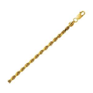 Lite Rope Chain Bracelet in 10k Yellow Gold  (3.20 mm)