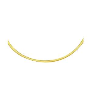 2.5mm 14k Two Tone Gold Reversible Omega Necklace