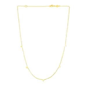 14K Yellow Gold Necklace with Triangles