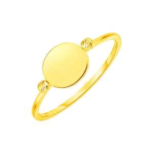 14k Yellow Gold Ring with Polished Oval