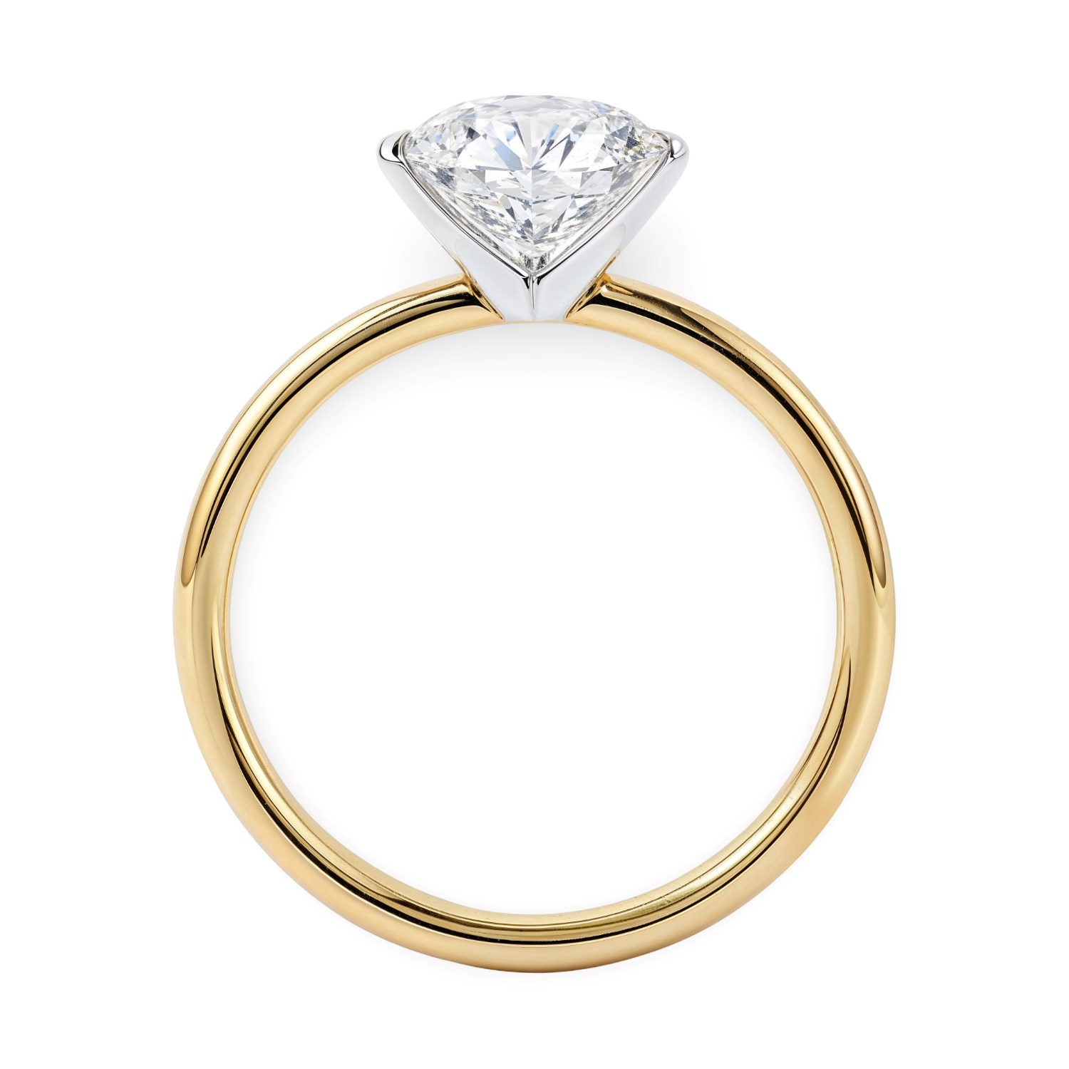1 1/2 Carat Round Lab Grown IGI G/VS1 Diamond Solitaire Ring in 10K Yellow Gold - Image 4