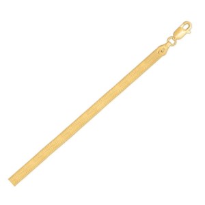 Sterling Silver Gold Plated Herringbone Anklet