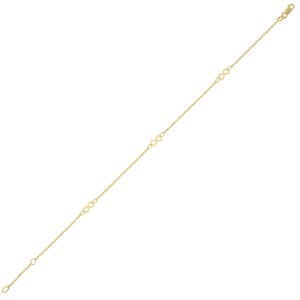 10K Yellow Gold Infinity Anklet